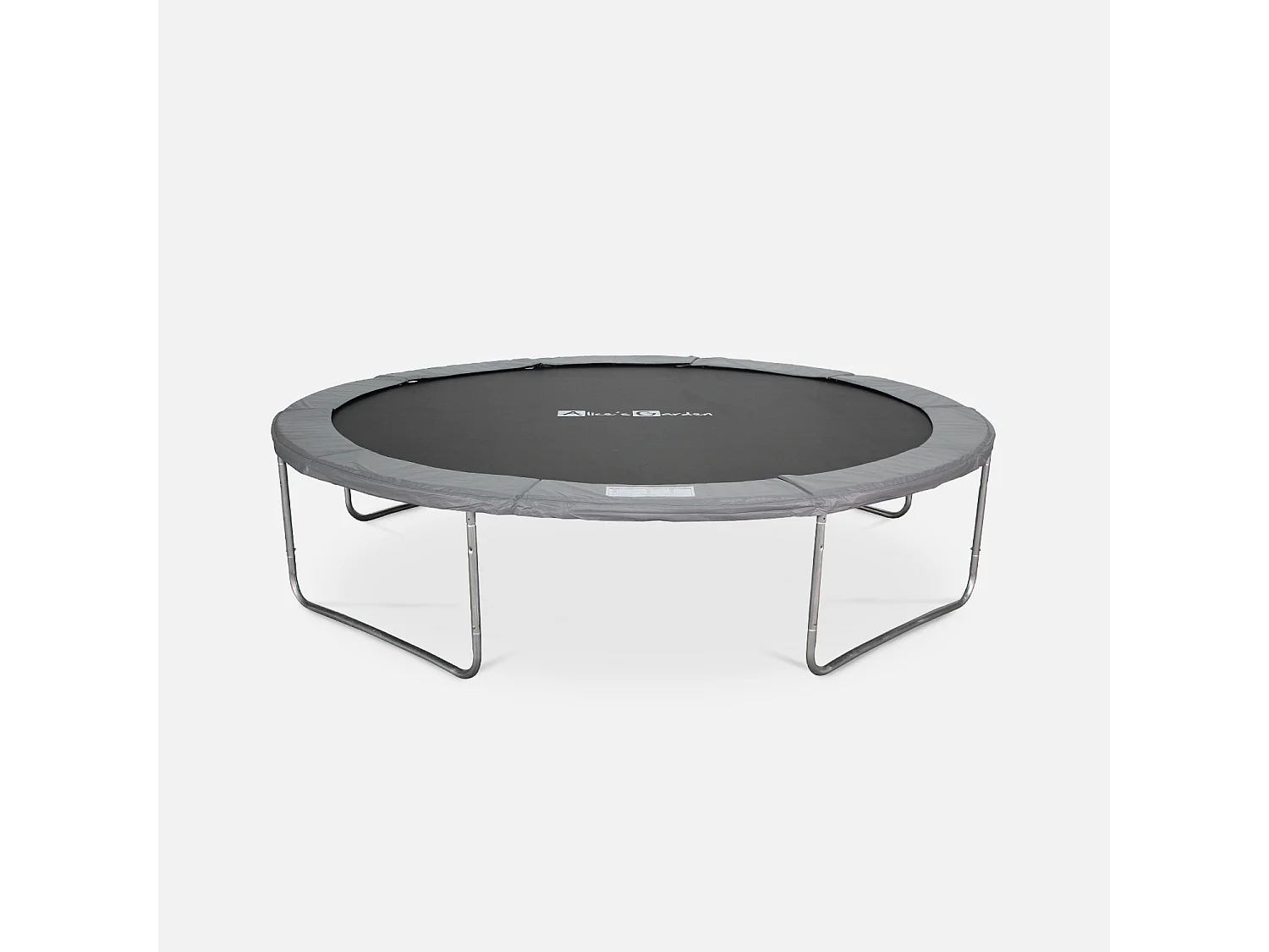 Cama elástica con protección red de 370cm gris