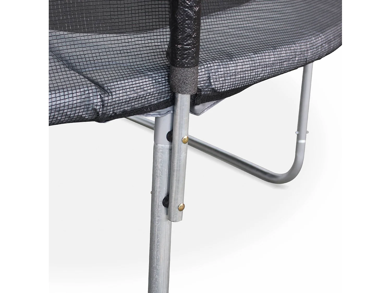 Cama elástica con protección red de 370cm gris