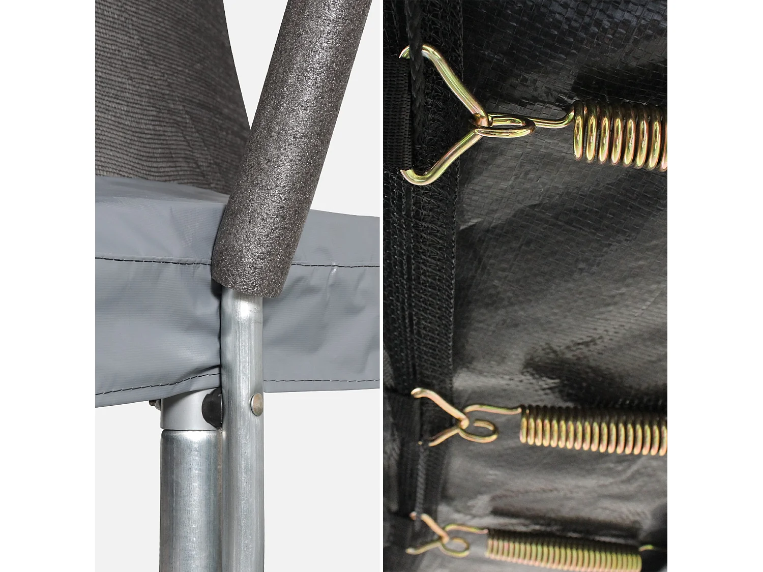 Trampolino 370cm rete interna, grigio