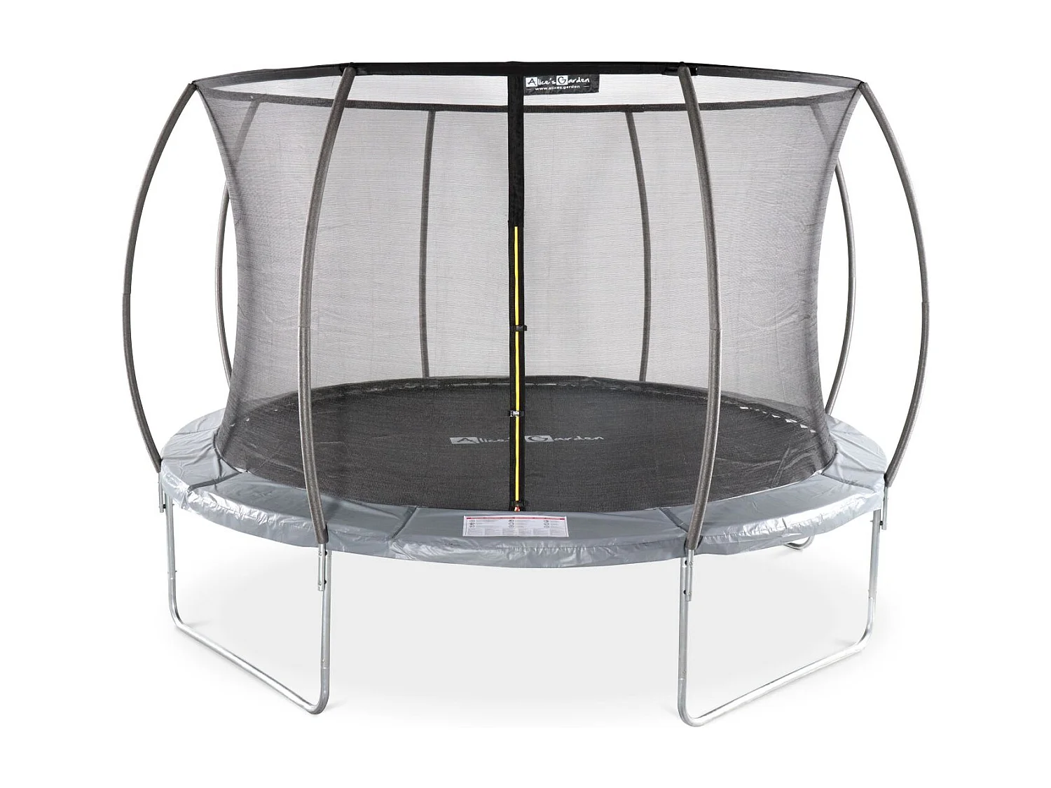 Cama elástica con red interior de 370cm gris