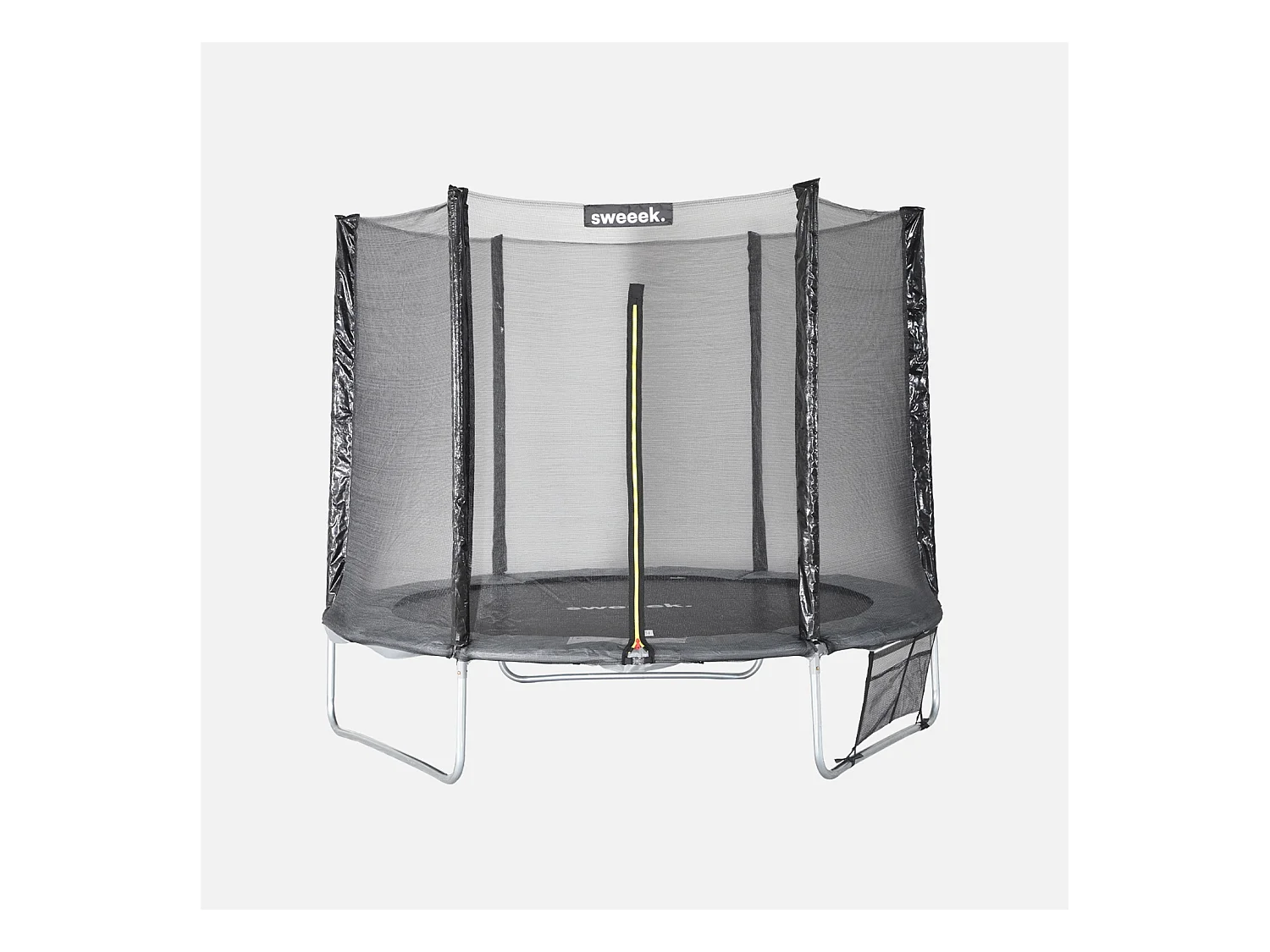 Cama elástica con pack de accesorios, 250cm gris