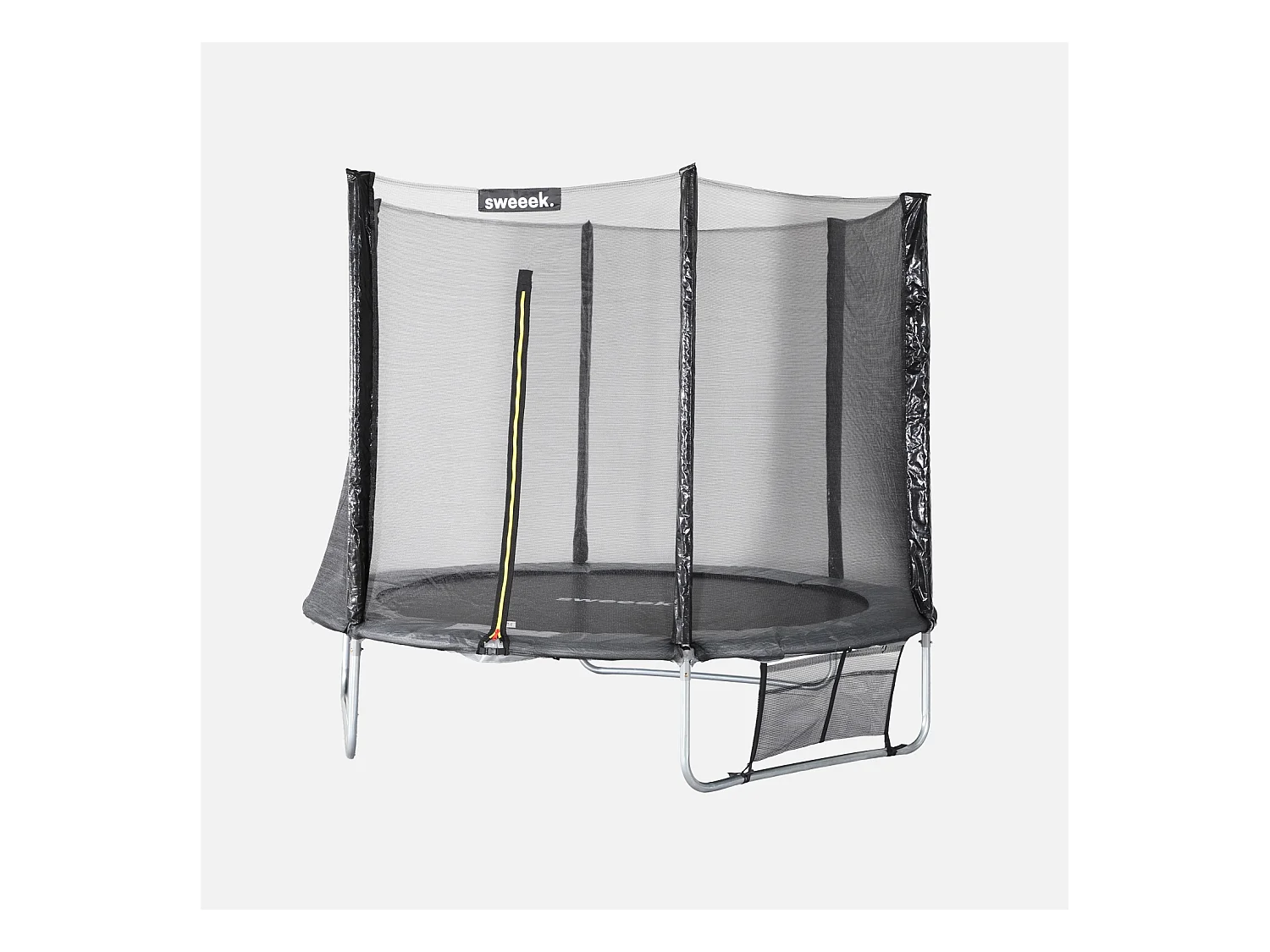 Cama elástica con pack de accesorios, 250cm gris