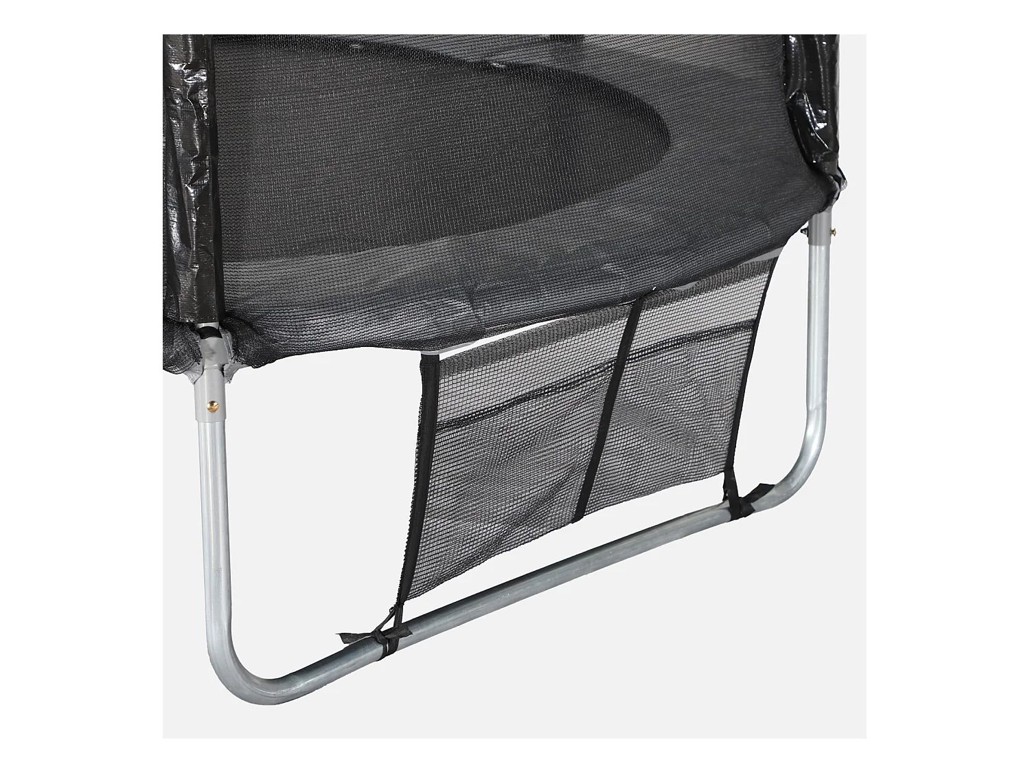 Cama elástica con pack de accesorios, 250cm gris