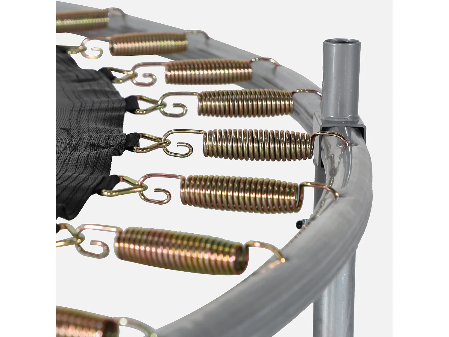 Trampoline 250 cm. gris. avec filet de protection. bâche. filet pour chaussures. kit d’ancrage