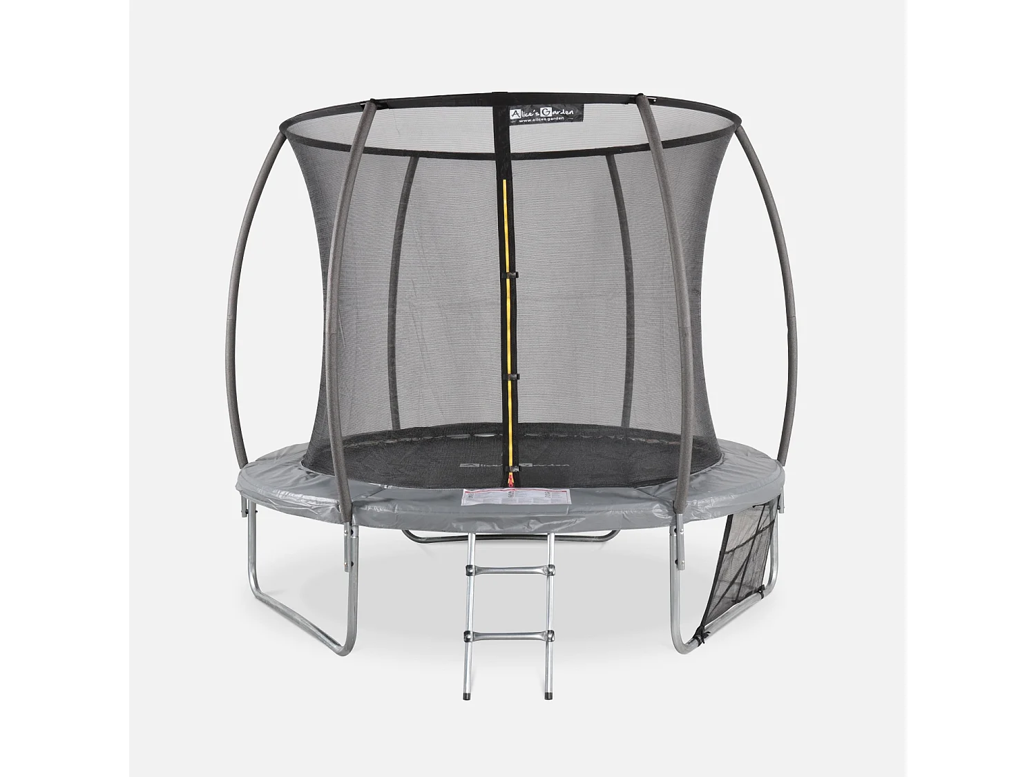 Cama elástica red interior con paquete de accesorios, 250cm gris