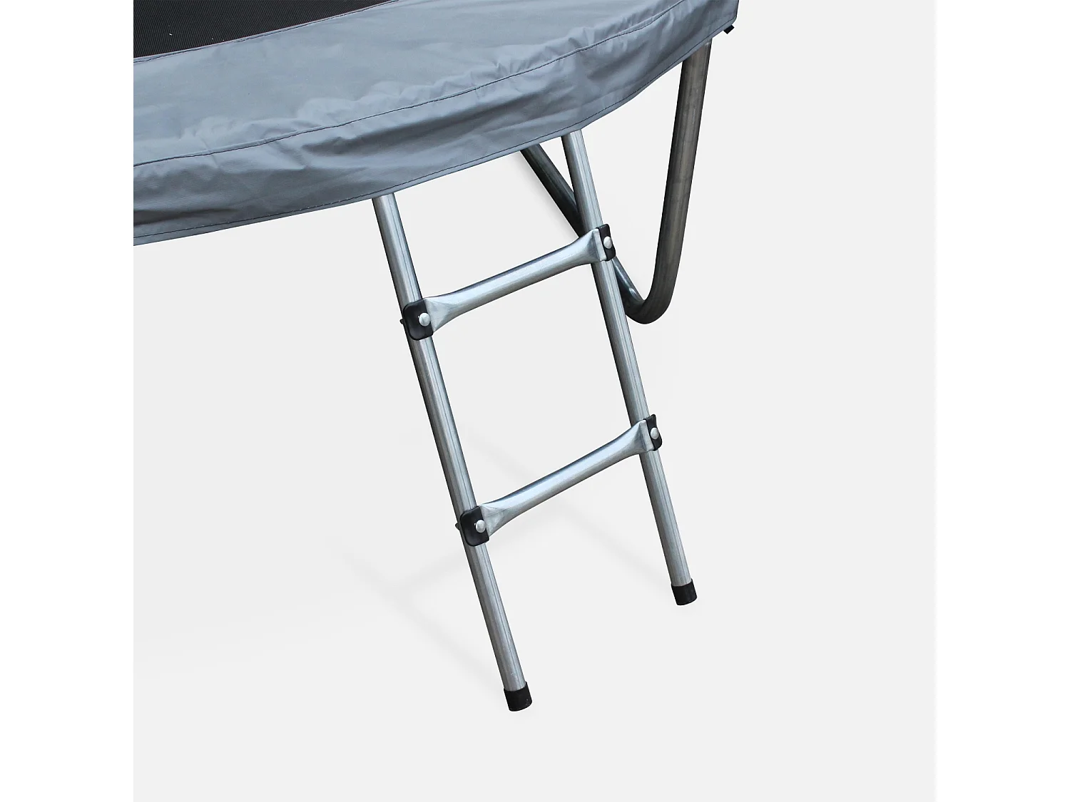 Cama elástica red interior con paquete de accesorios, 250cm gris