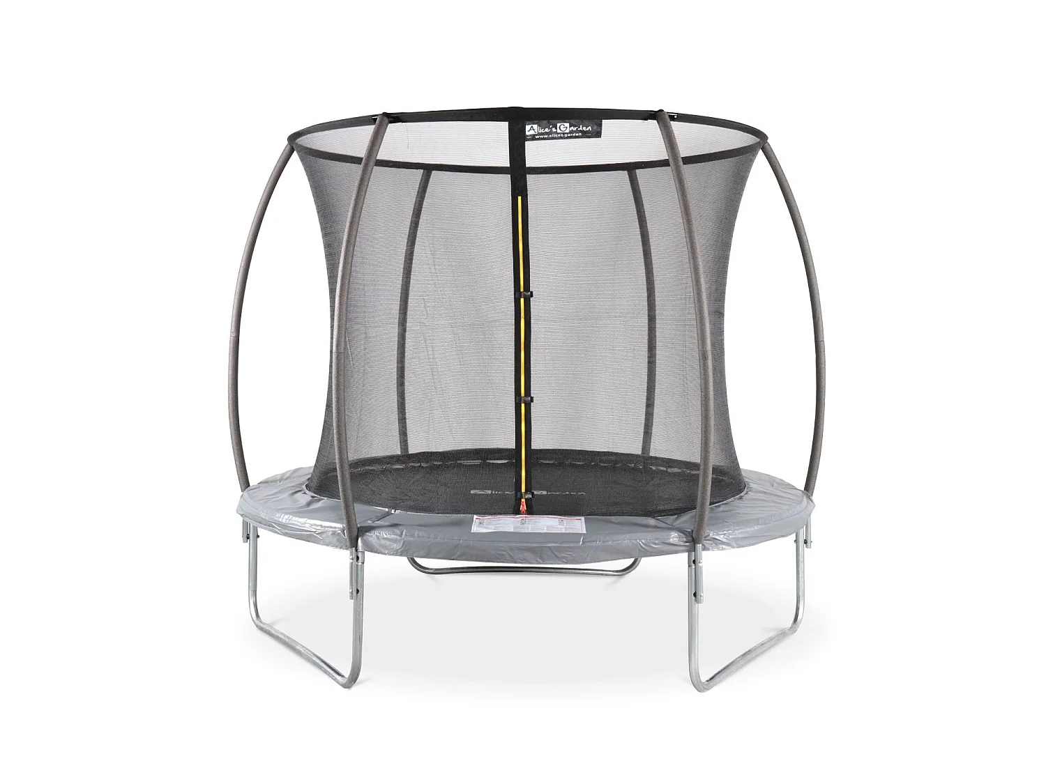 Trampolino con rete di protezione interna, 250cm, grigio
