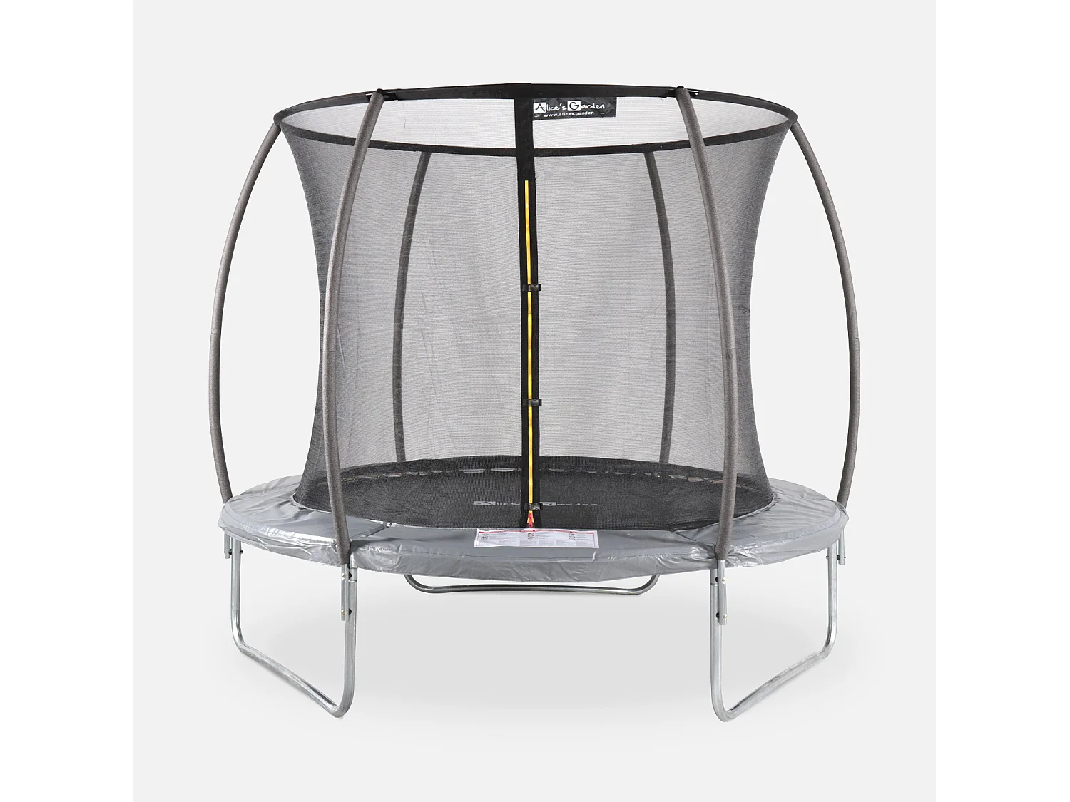 Trampolino con rete di protezione interna, 250cm, grigio