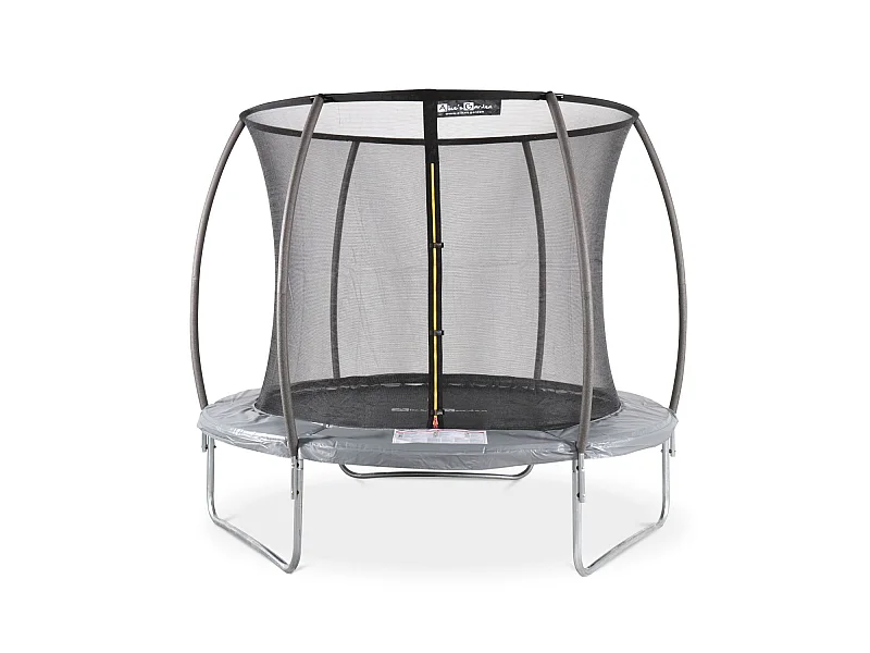 Trampolino con rete di protezione interna, 250cm, grigio