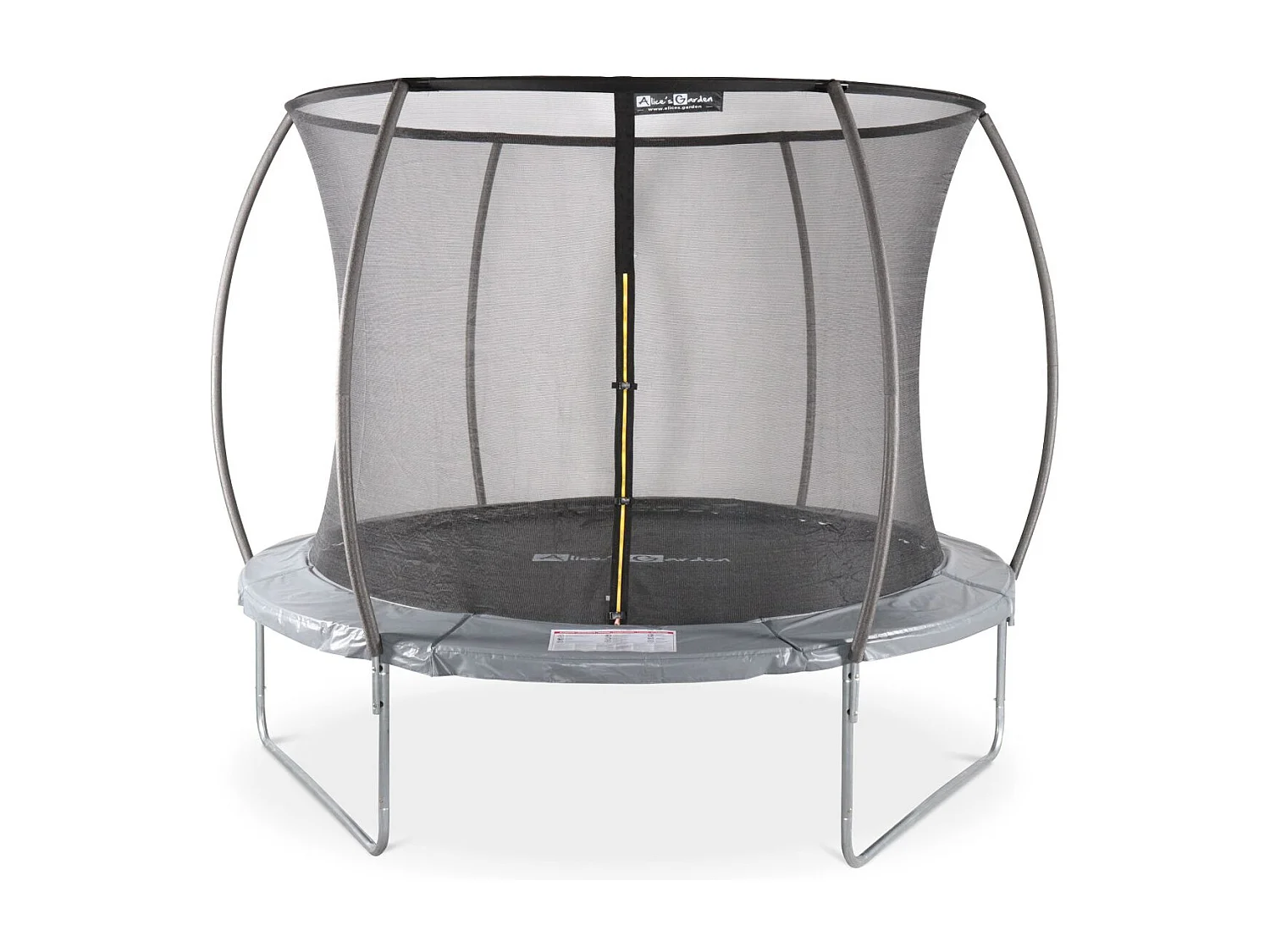 Trampolino 305cm rotondo con rete di protezione interna, grigio