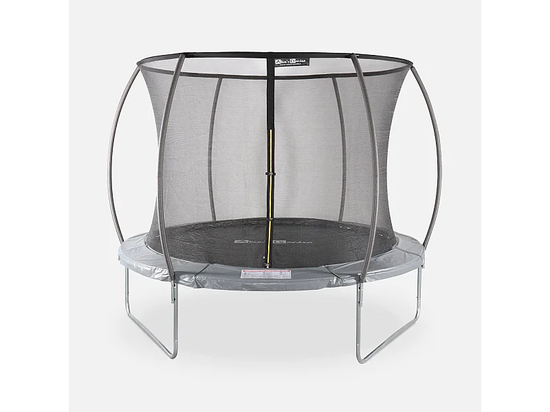 Trampoline rond Ø 305cm gris avec filet de protection intérieur - Mars Inner – Nouveau modèle - trampoline de jardin 3.05m 305 cm |Design | Qualité PRO | Normes EU