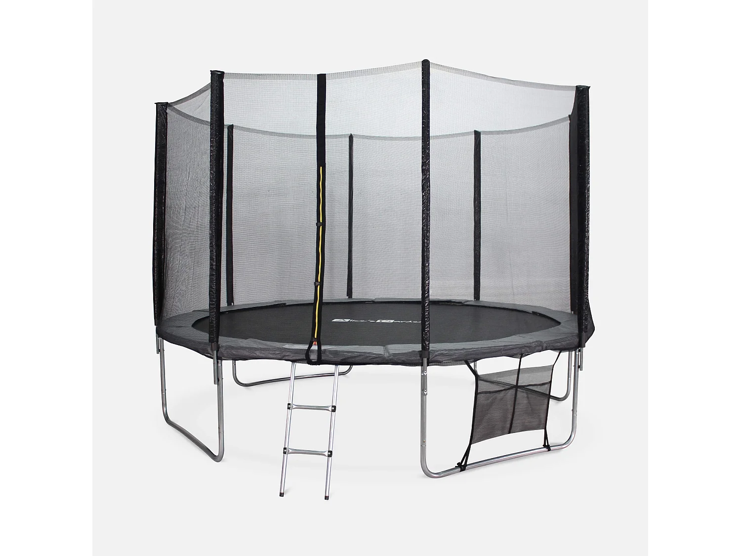 Cama elástica 370cm con pack de accesorios gris