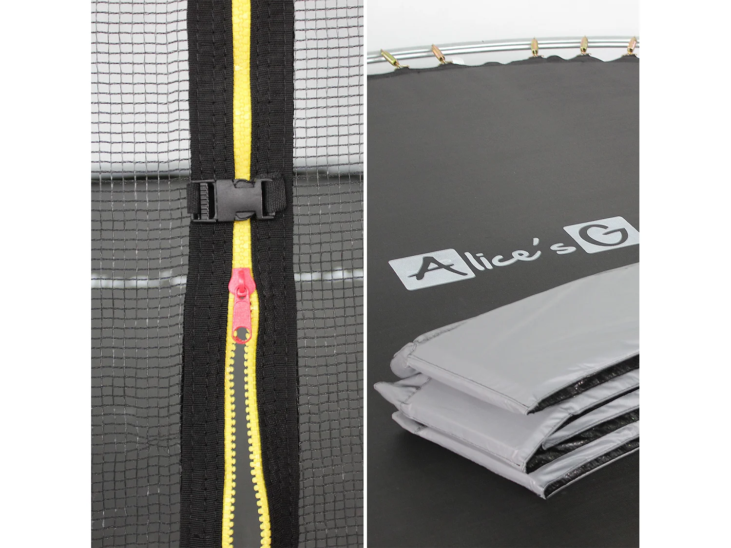 Trampoline rond Ø 430cm gris avec son filet de protection - Vénus - Trampoline de jardin 430cm 4m| Qualité PRO. | Normes EU