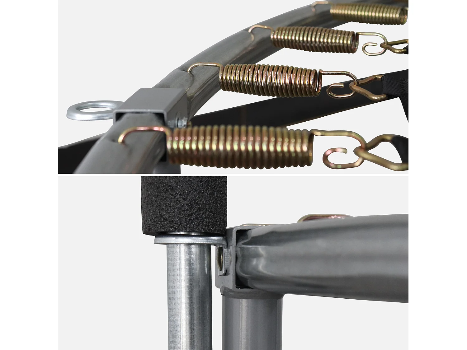 Trampoline 250 cm. bleu. avec filet de protection. bâche. filet pour chaussures. kit d’ancrage