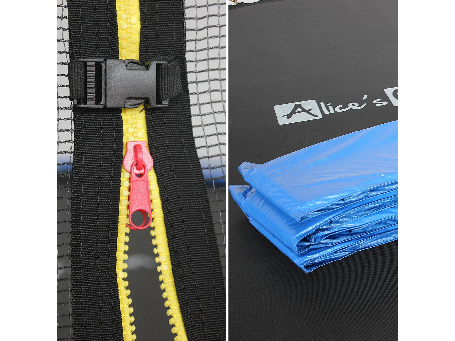 Trampoline rond Ø 250cm bleu avec son filet de protection - Pluton - Trampoline de jardin 2.5m| Qualité PRO. | Normes EU.