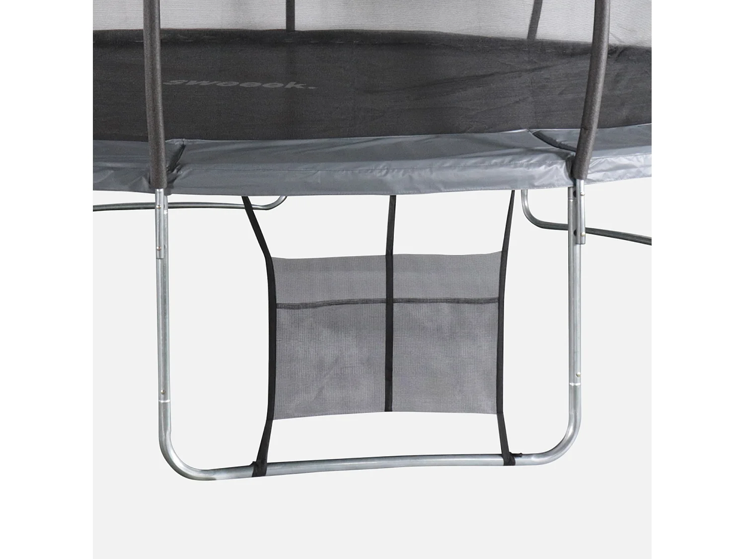 Trampolín 370cm red interior con pack de accesorios gris