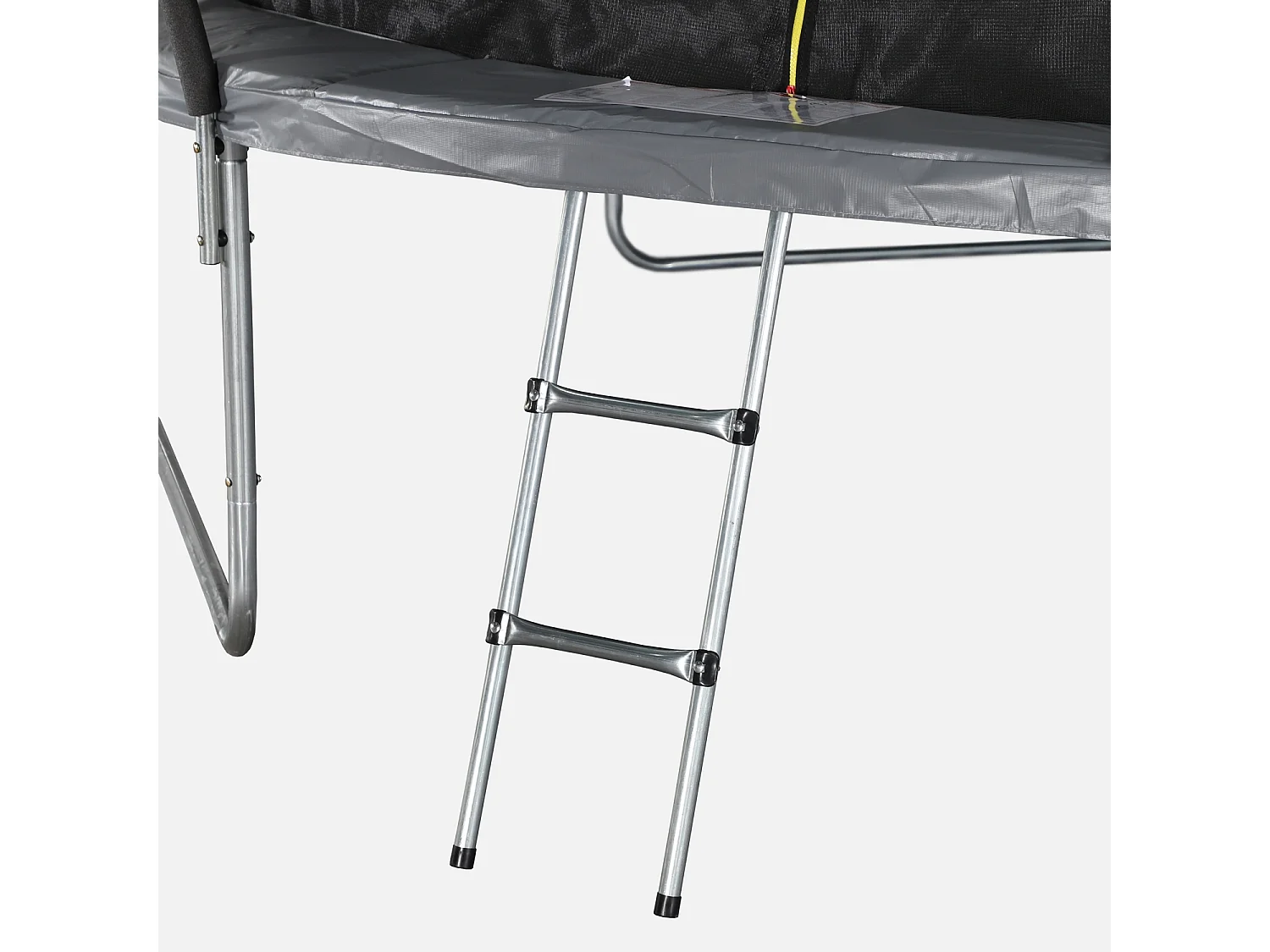 Trampolín 370cm red interior con pack de accesorios gris