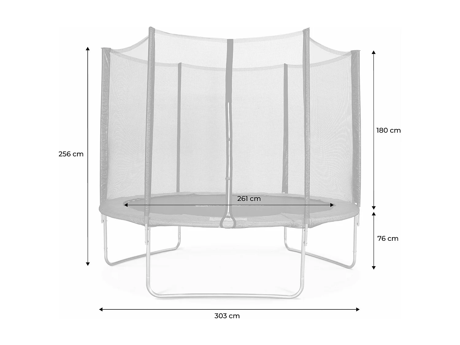 Cama elástica con protección red de 305cm azul