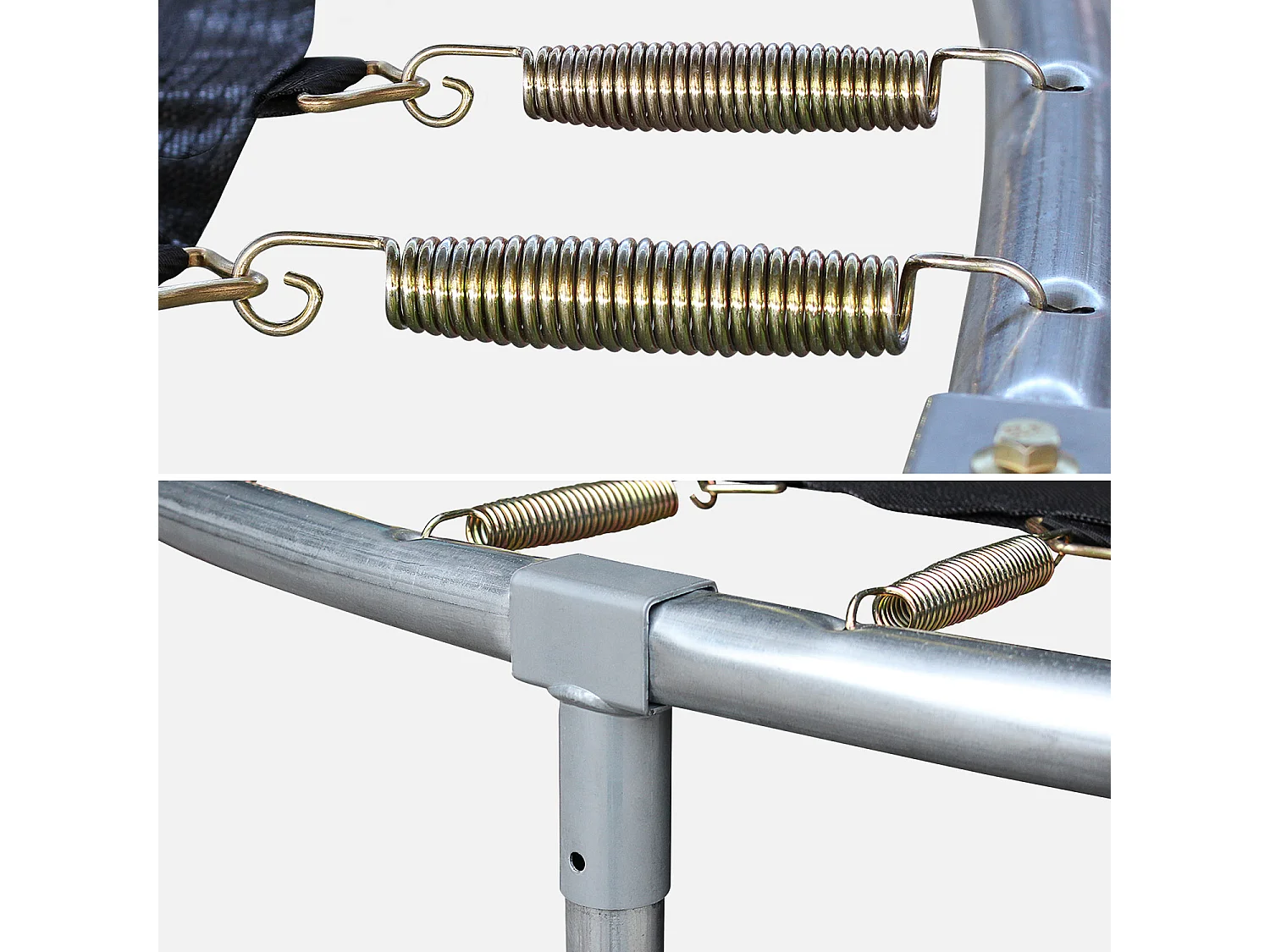 Trampolino 180cm con rete di protezione, grigio