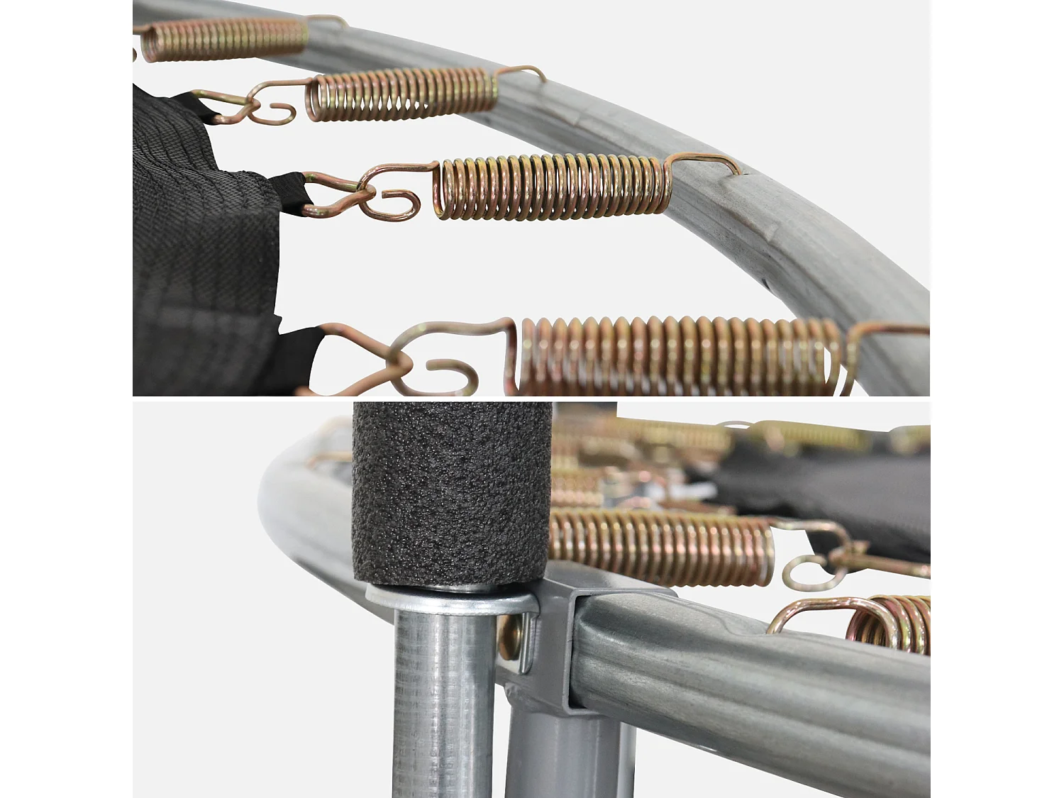 Trampolino 180cm con rete di protezione, grigio