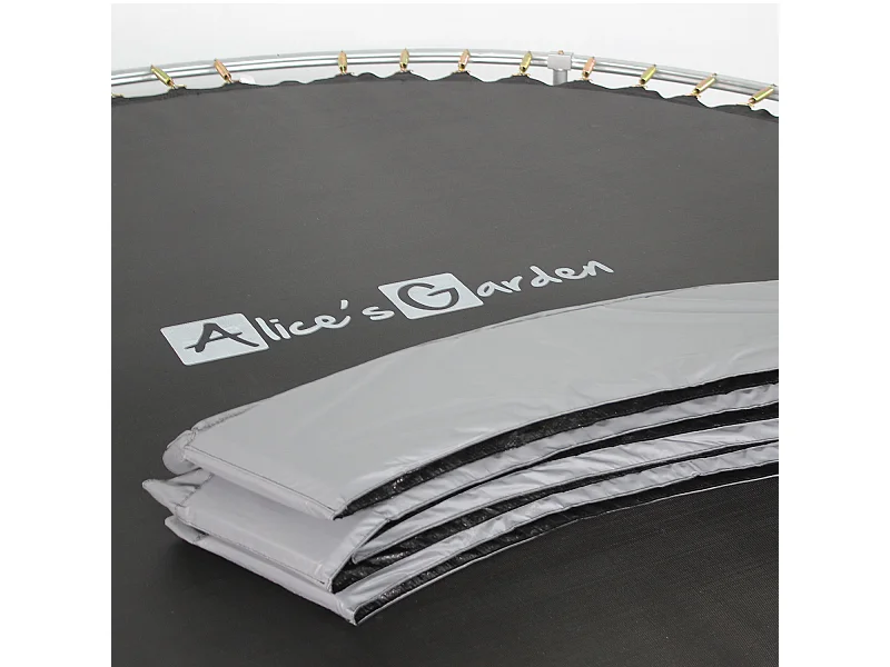 Trampoline rond Ø 180cm gris avec son filet de protection - Cassiopée - Trampoline de jardin 2m| Qualité PRO. | Normes EU.