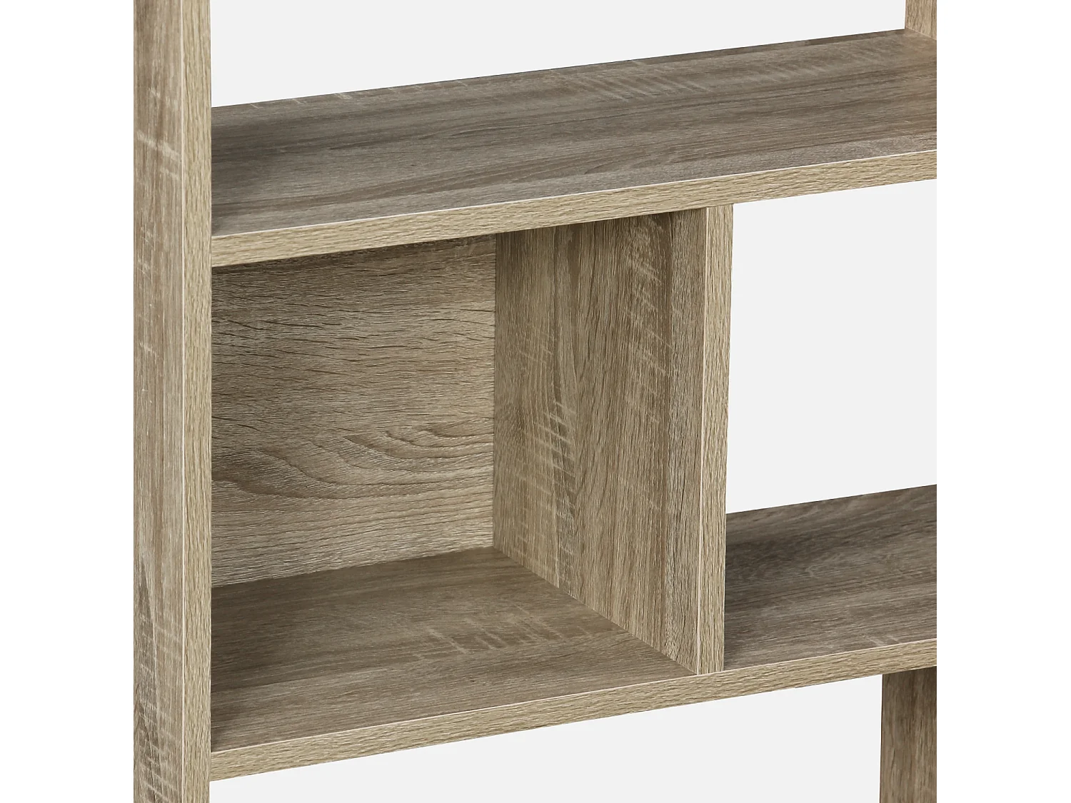 Etagère bibliothèque naturelle Pieter 3 étagères 6 compartiments de rangement