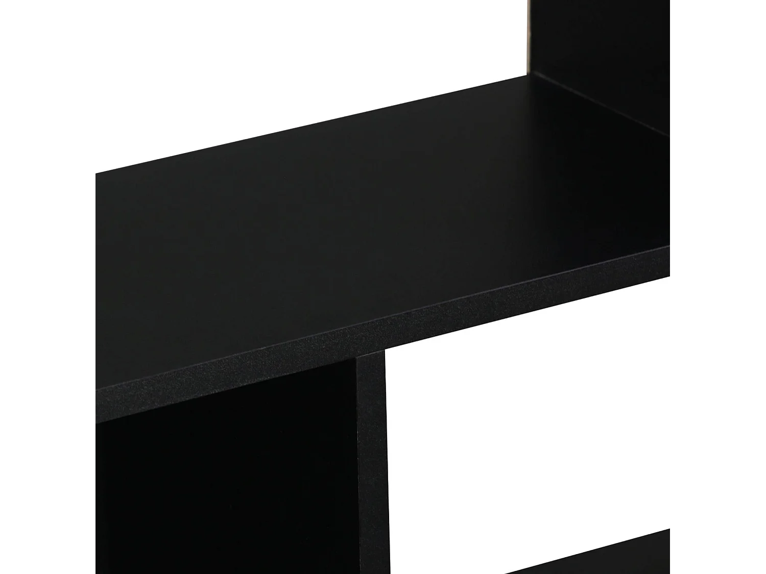 Librería de 3 estantes con 6 compartimentos negro