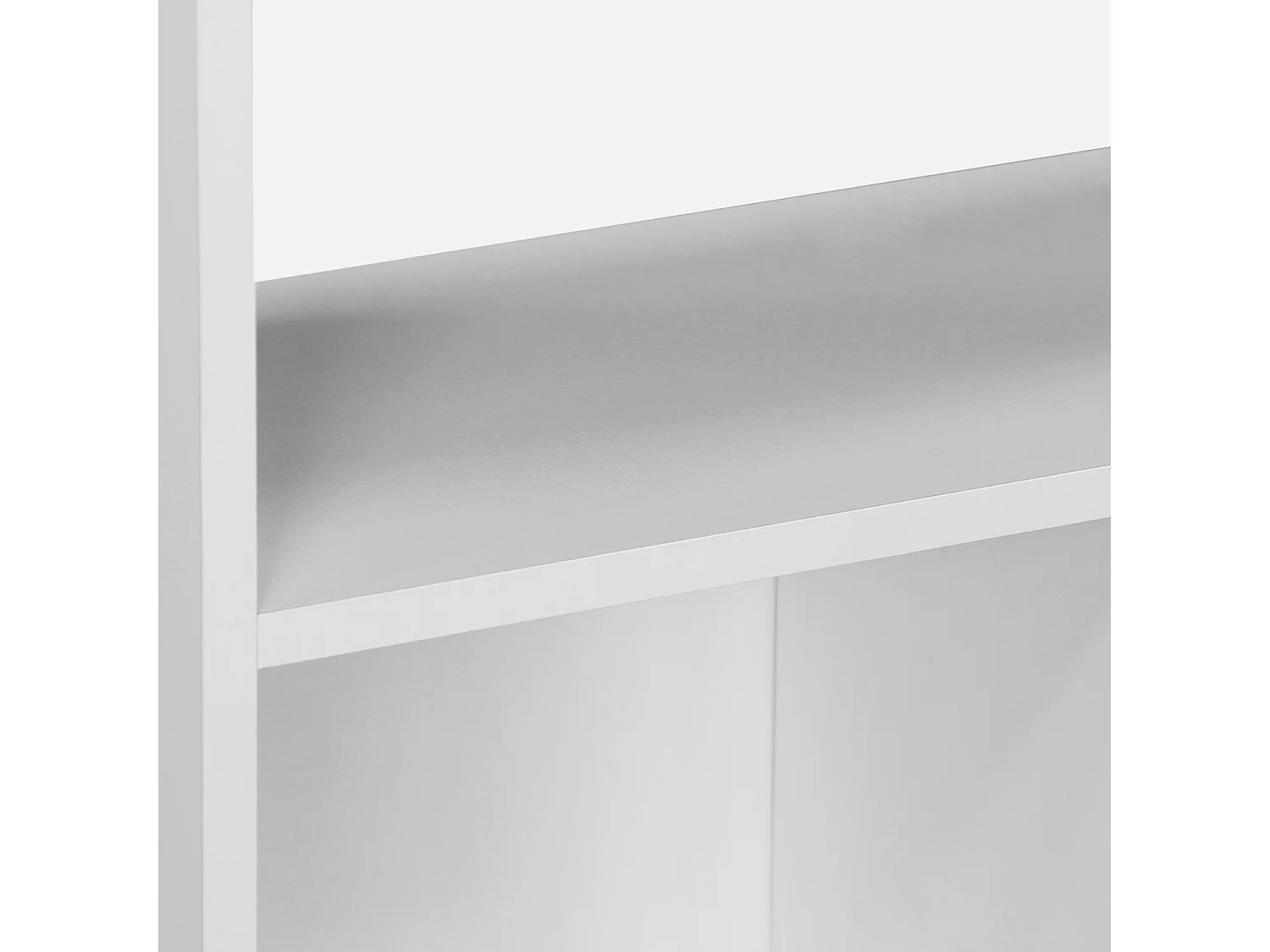 Libreria a 3 ripiani con 6 vani, bianco