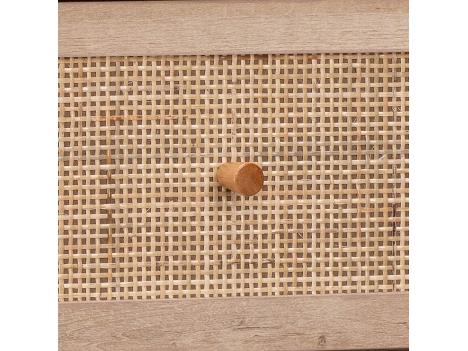 Cómoda de caña con 3 cajones natural