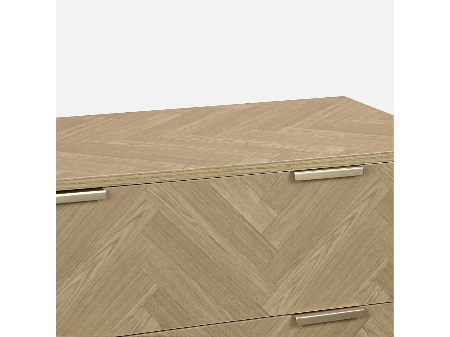 Cómoda de espiga, 4 cajones natural