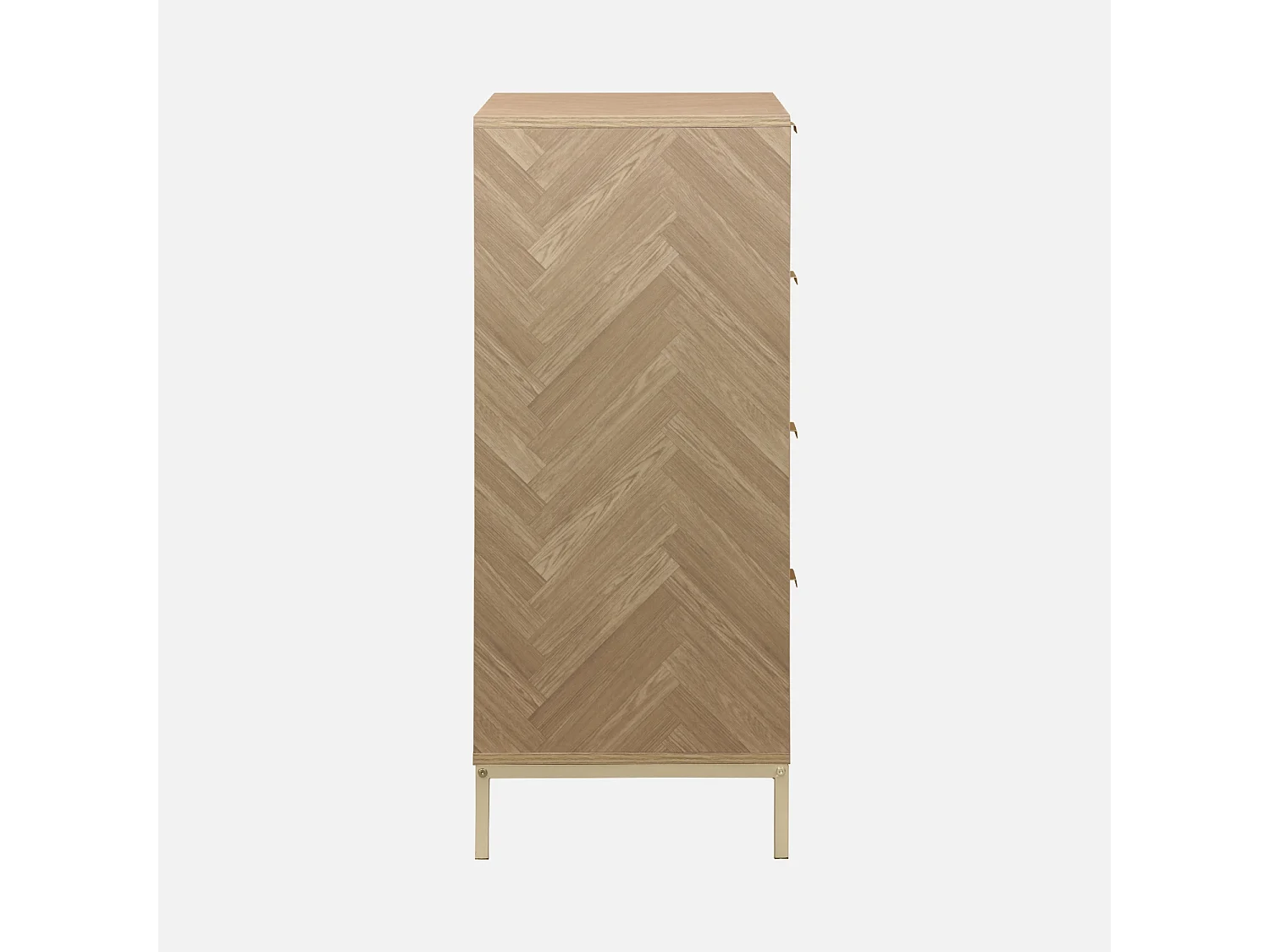 Commode Budapest. quatre tiroirs. décor chevrons L 80 x l 40 x H 95cm
