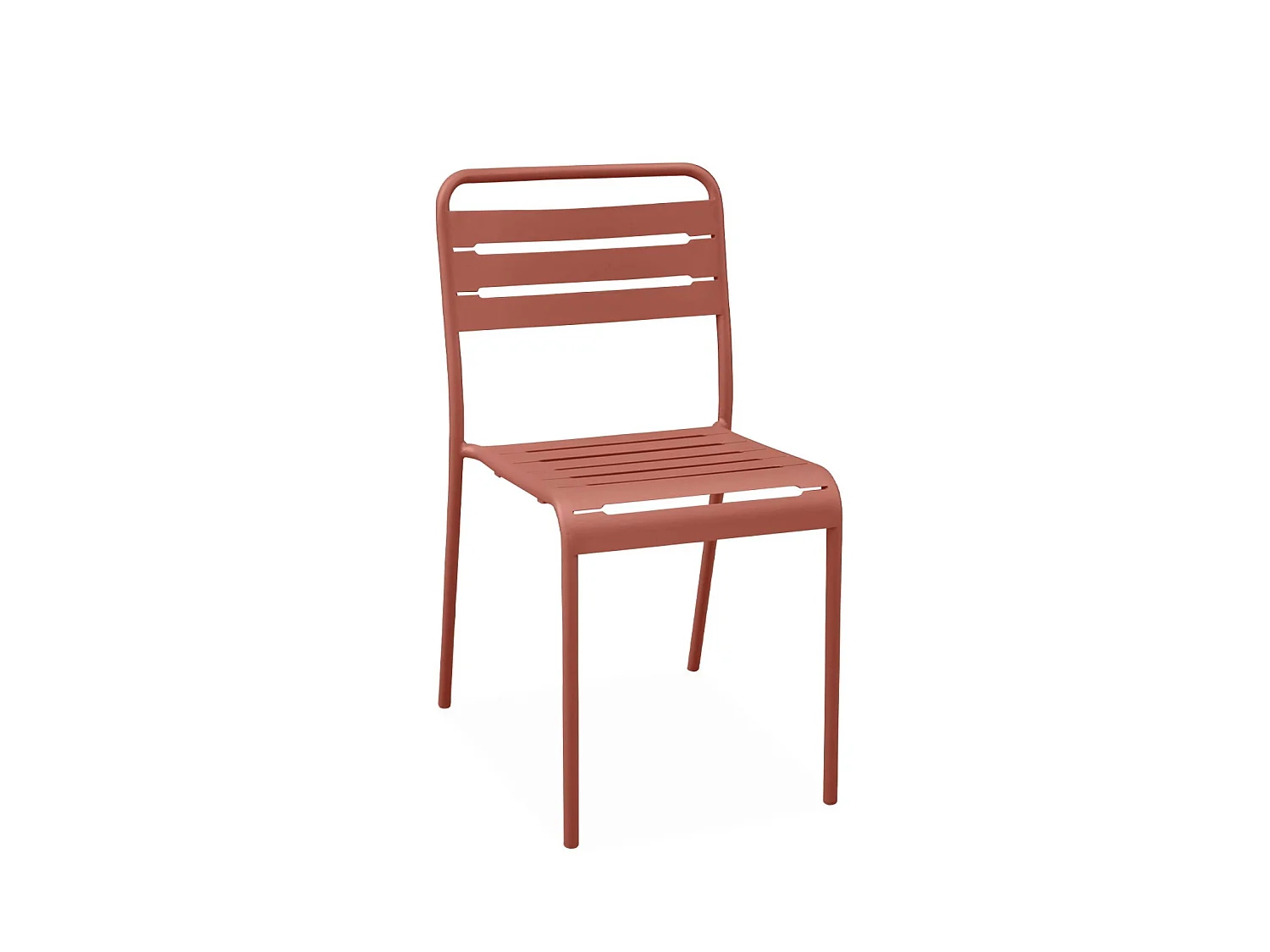 Table de jardin métal + 2 assises terracotta Amélia