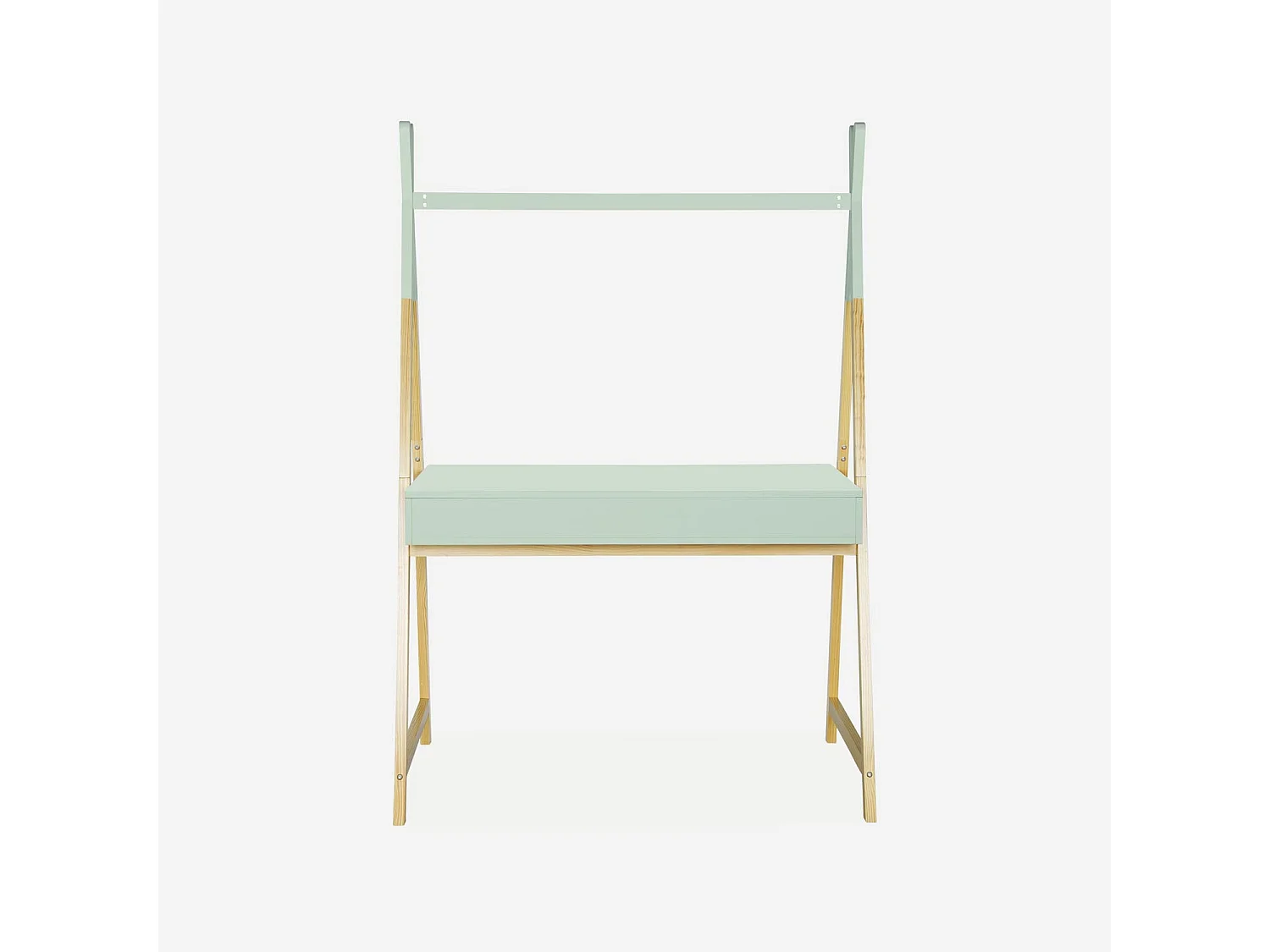 Bureau tipi vert céladon. Tobias. deux casiers. L 110 x l 75 x H 160cm