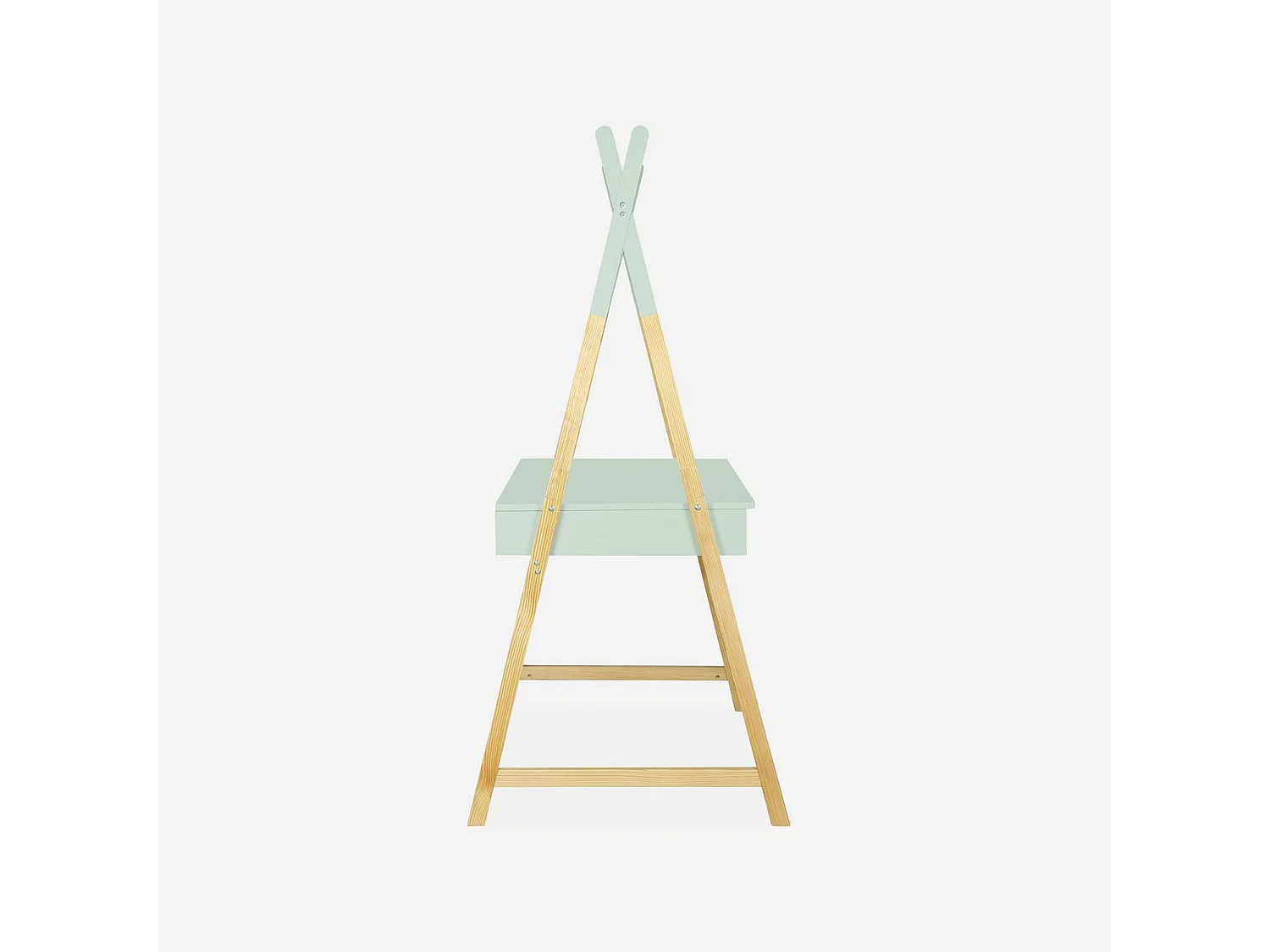 Bureau tipi vert céladon. Tobias. deux casiers. L 110 x l 75 x H 160cm