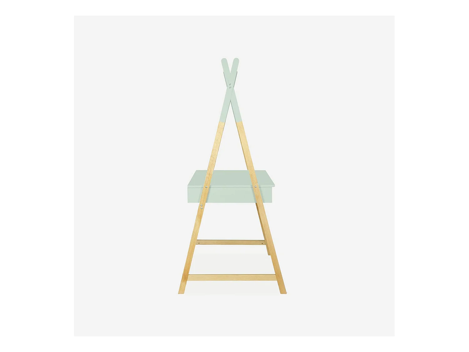 Bureau tipi vert céladon. Tobias. deux casiers. L 110 x l 75 x H 160cm