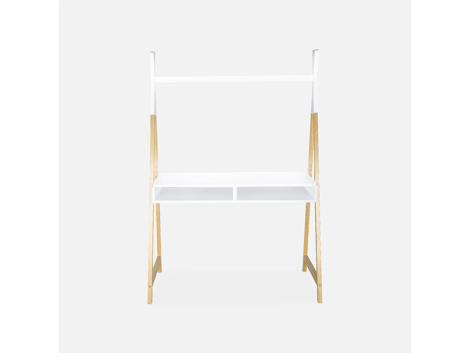 Bureau tipi blanc. Tobias. deux casiers. L 110 x l 75 x H 160cm