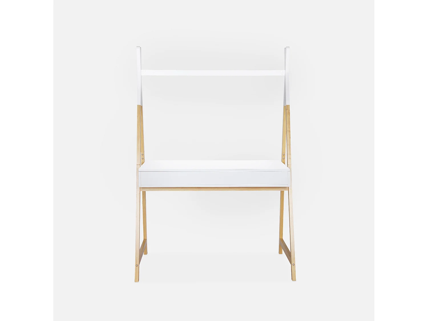 Bureau tipi blanc. Tobias. deux casiers. L 110 x l 75 x H 160cm