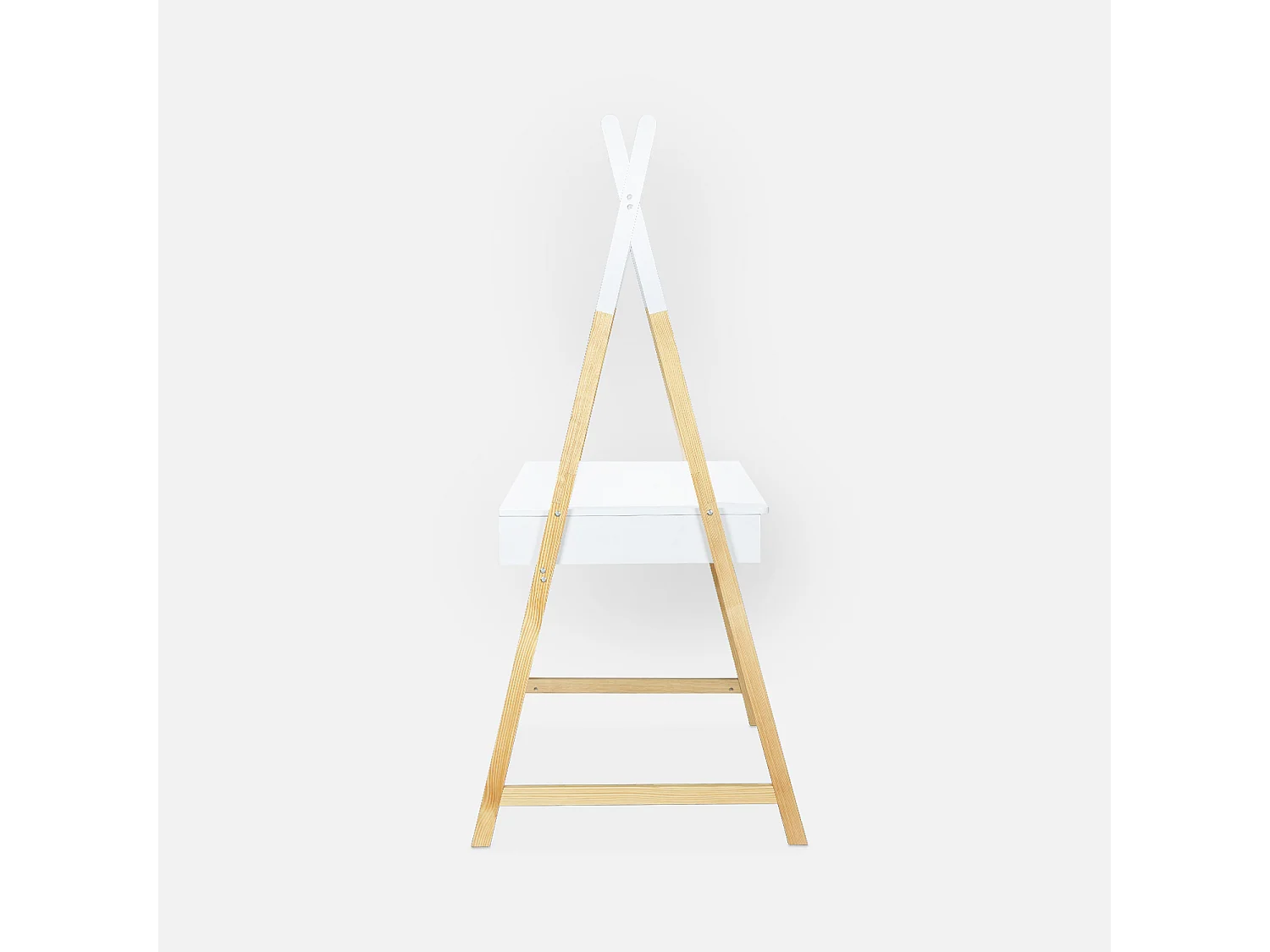 Bureau tipi blanc. Tobias. deux casiers. L 110 x l 75 x H 160cm