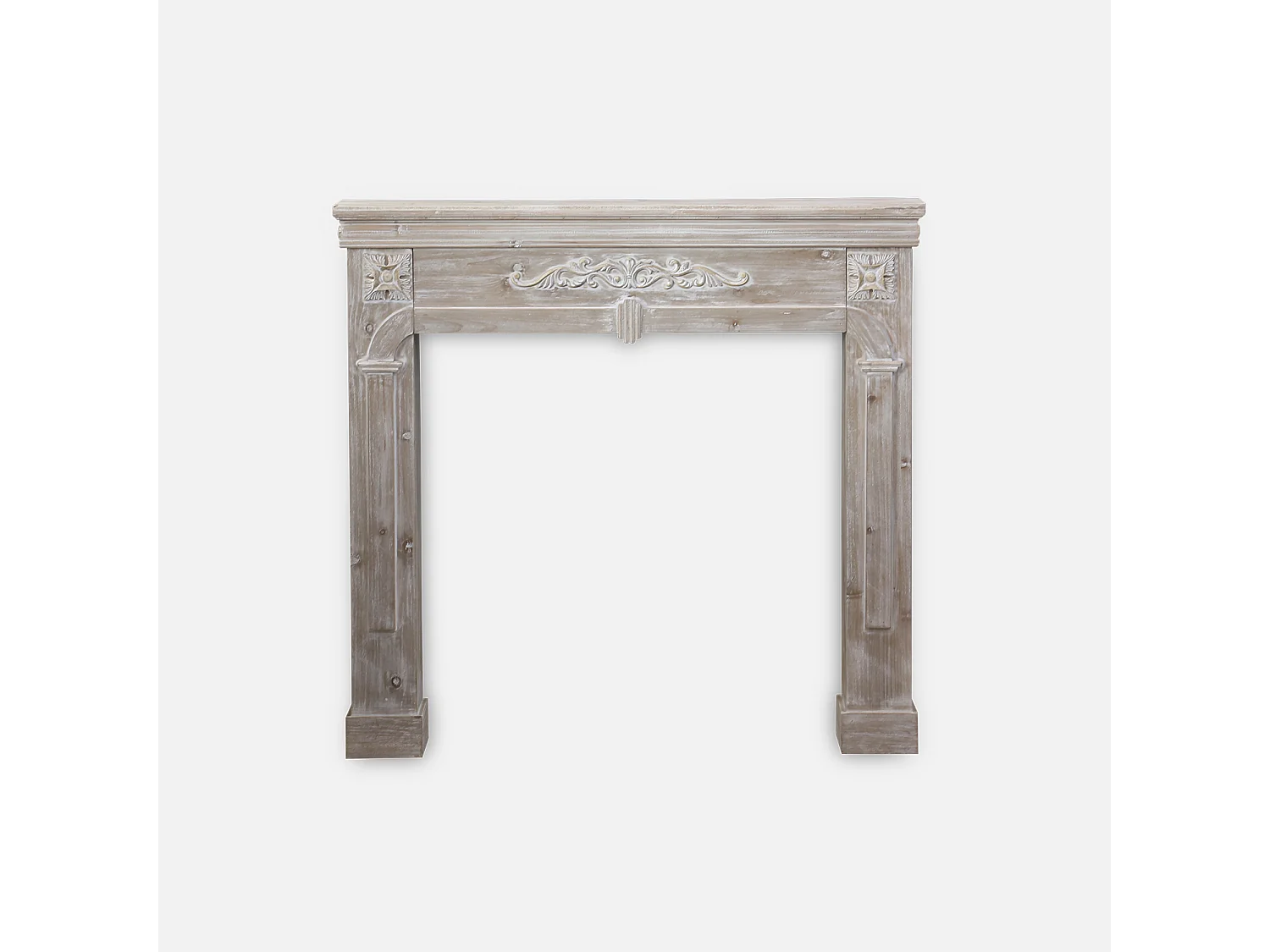 Manteau de cheminée - Romance - décor bois cérusé