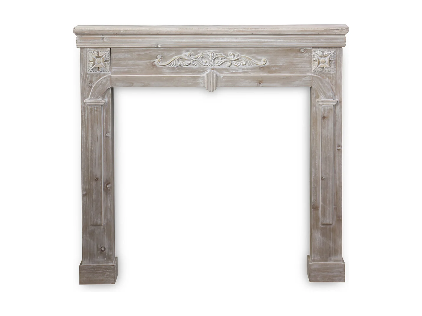 Manteau de cheminée - Romance - décor bois cérusé