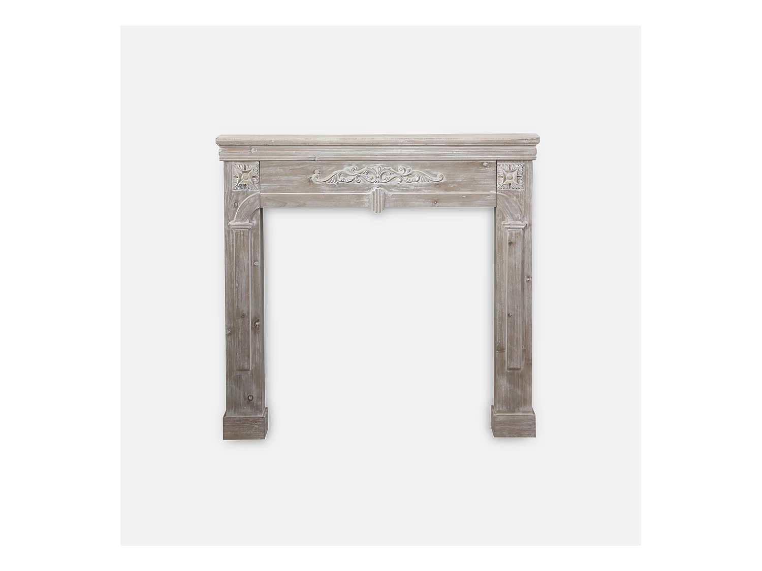 Manteau de cheminée - Romance - décor bois cérusé
