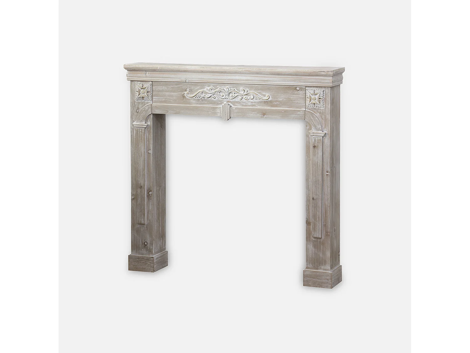 Manteau de cheminée - Romance - décor bois cérusé