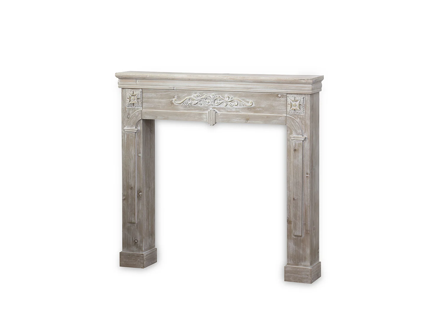 Manteau de cheminée - Romance - décor bois cérusé