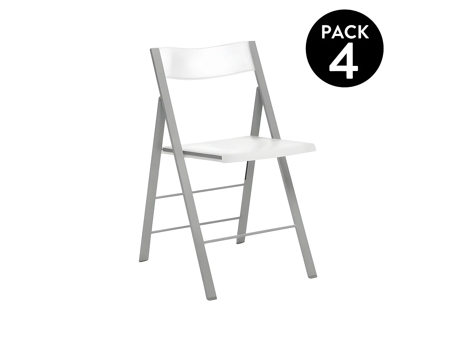 Pack 4 sillas plegables Pisa Blanco