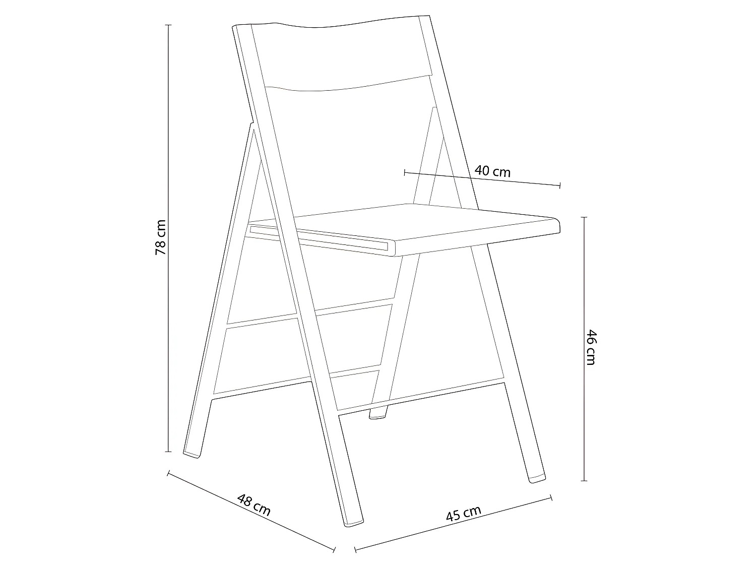Pack 4 sillas plegables Pisa Blanco