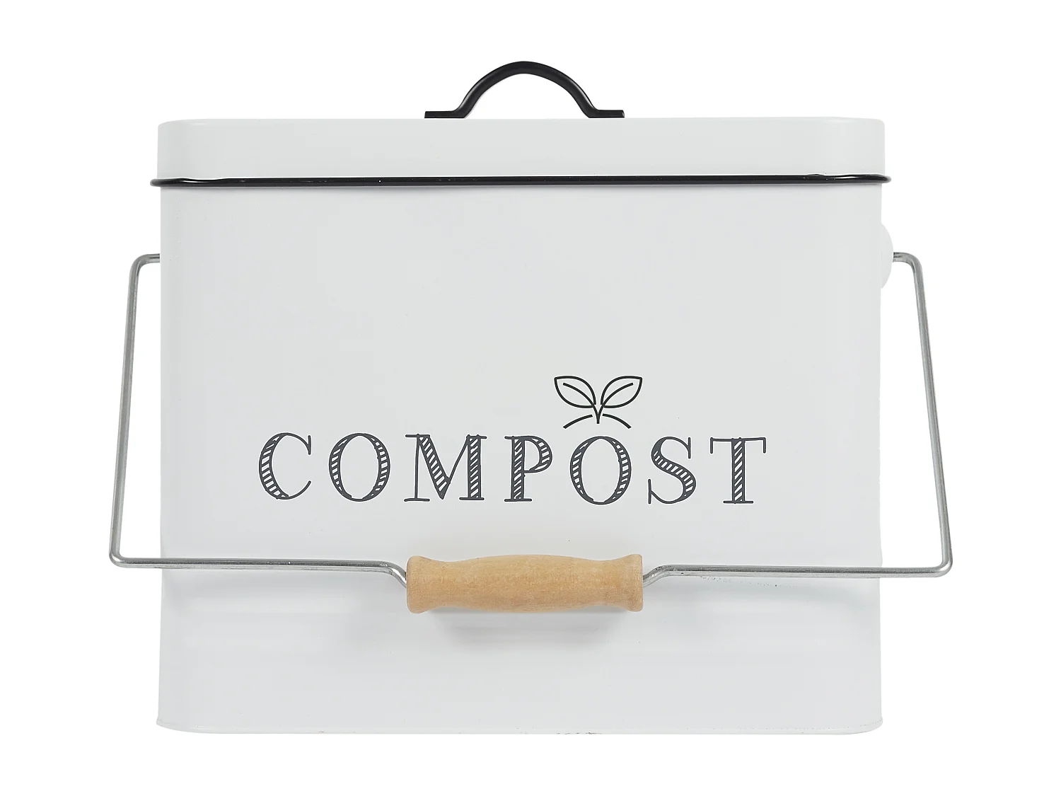 Poubelle A Compost Metal 10l Blanc