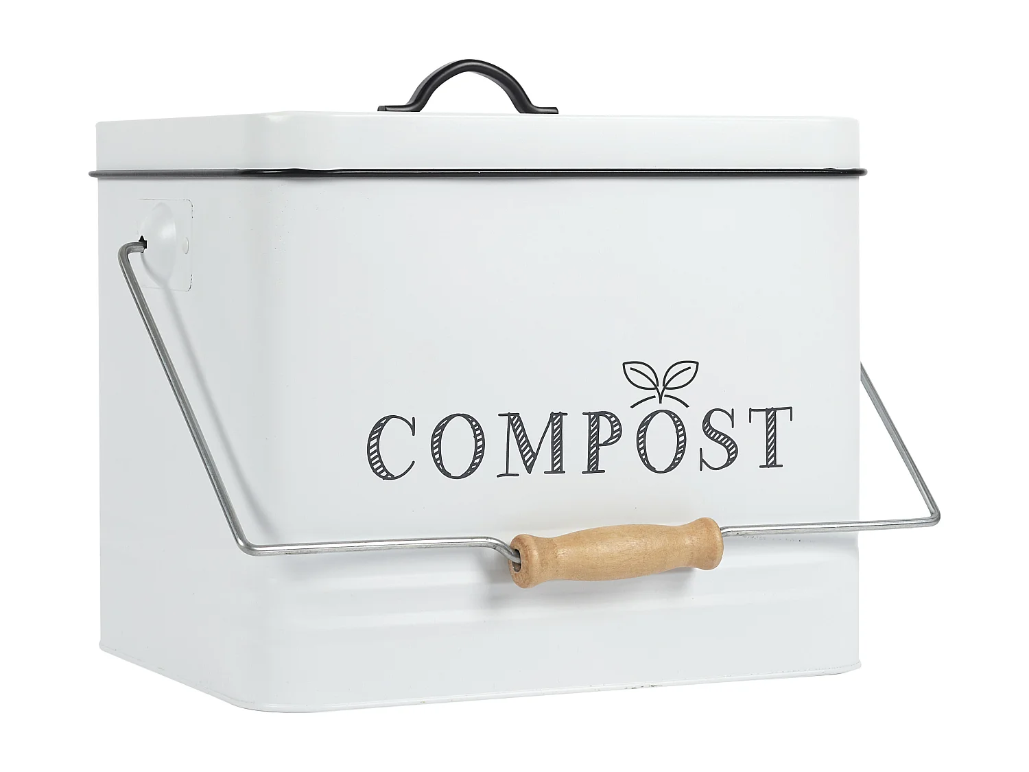 Poubelle A Compost Metal 10l Blanc