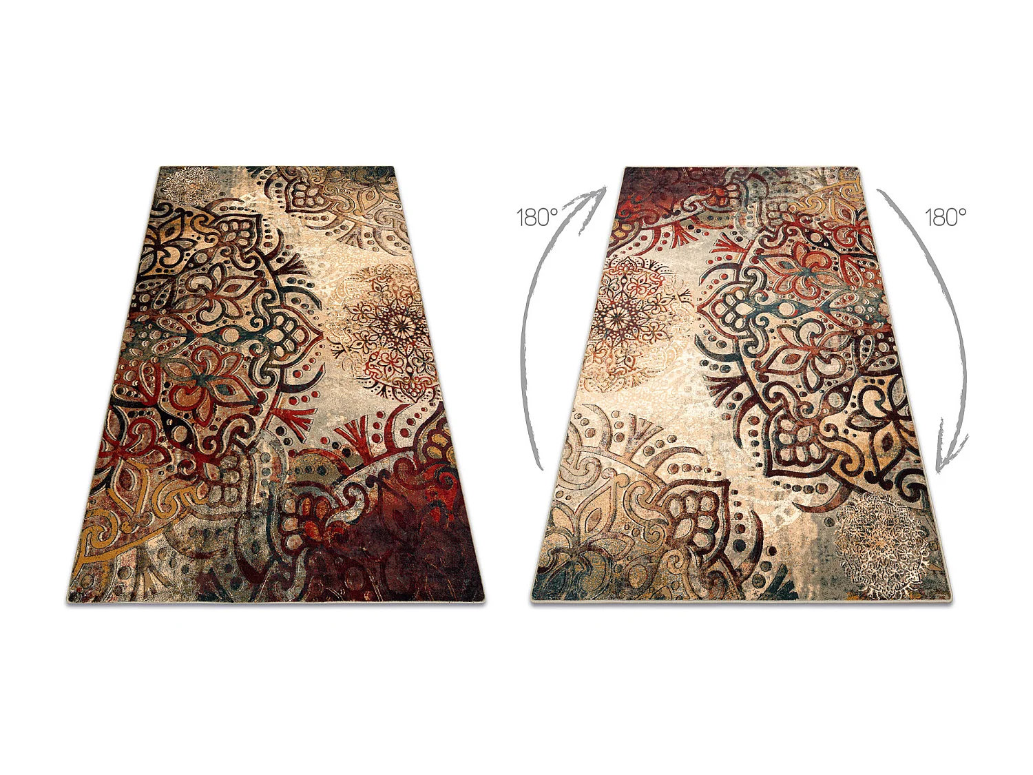 tapijt POLONIA Boho rozet rood 300x400 cm