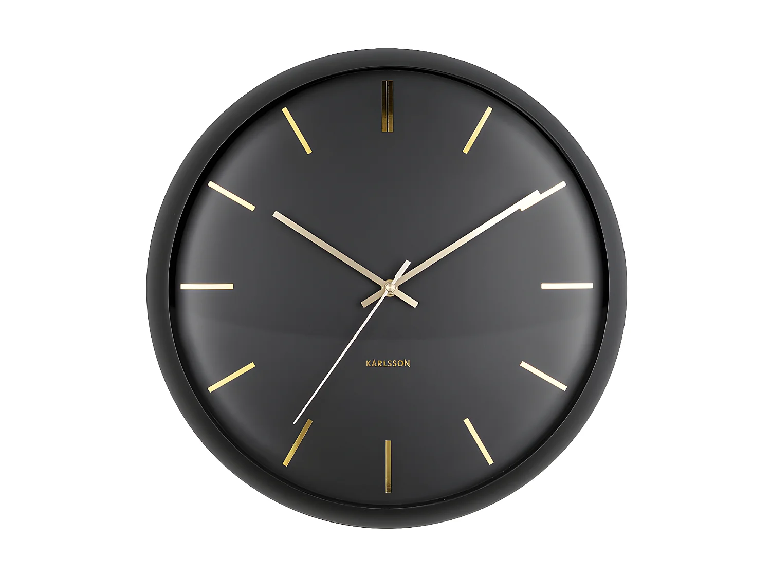 Wanduhr Globus - Schwarz - Ø40cm