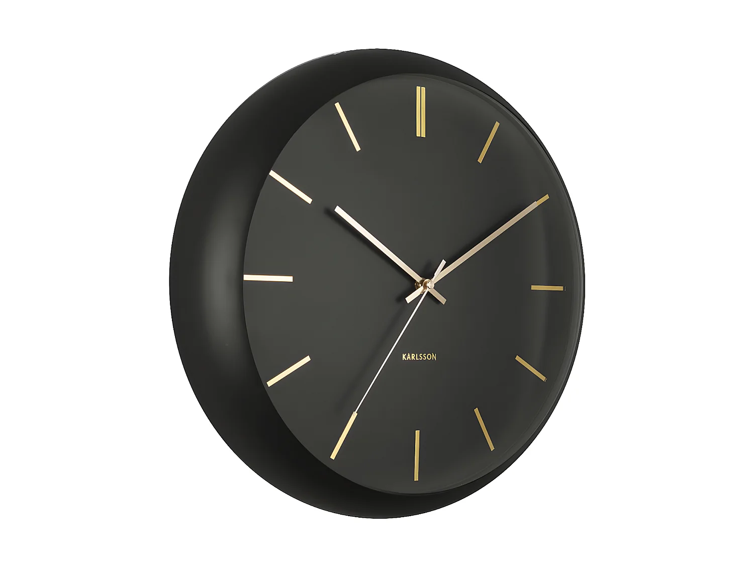 Wanduhr Globus - Schwarz - Ø40cm